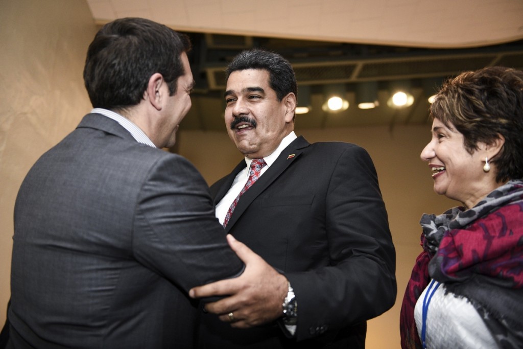 Greece's Prime Minister, Alexis Tsipras, meets the President of Venezuela Nicolas Maduro, in New York on September 29, 2015. / Συνάντηση του Πρωθυπουργού Αλέξη Τσίπρα με τον Πρόεδρο της Βενεζουέλας Νίκολας Μαδούρο, στην Νέα Υόρκη, στις 29 Σεπτεμβρίου 2015.